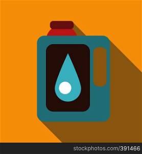 Flask for gasoline icon. Flat illustration of flask for gasoline vector icon for web. Flask for gasoline icon, flat style