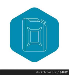 Flask for gasoline icon. Outline illustration of flask for gasoline vector icon for web. Flask for gasoline icon, outline style