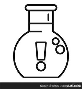 Flask idea icon outline vector. Creative solution. Think startup. Flask idea icon outline vector. Creative solution