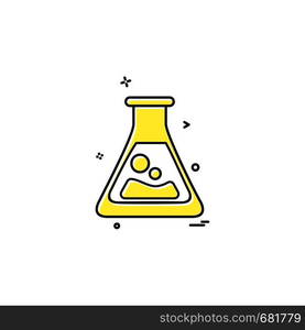 flask lab icon vector design