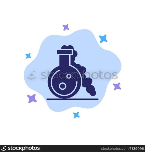 Flask, Lab, Test, Medical Blue Icon on Abstract Cloud Background