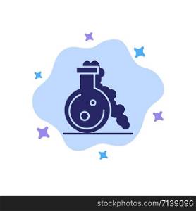 Flask, Lab, Test, Medical Blue Icon on Abstract Cloud Background