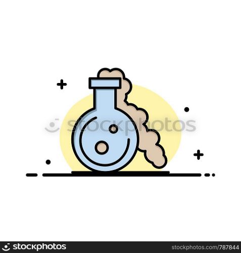 Flask, Lab, Test, Medical Business Logo Template. Flat Color