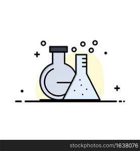 Flask, Lab, Tube, Test Business Logo Template. Flat Color