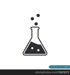 Flask Tube Chemical Laboratory Icon Vector Illustration Design