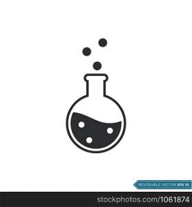Flask Tube Chemical Laboratory Icon Vector Illustration Design