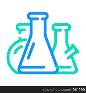 flasks lab tools color icon vector. flasks lab tools sign. isolated symbol illustration. flasks lab tools color icon vector illustration