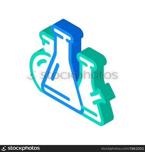 flasks lab tools isometric icon vector. flasks lab tools sign. isolated symbol illustration. flasks lab tools isometric icon vector illustration