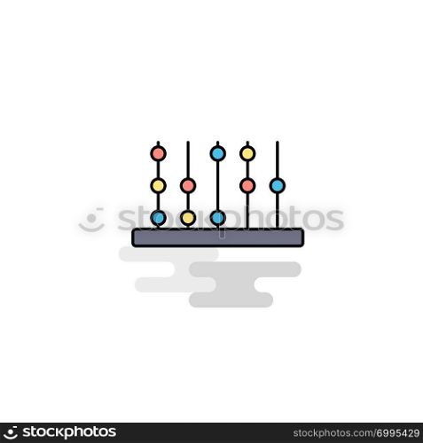 Flat Abacus Icon. Vector