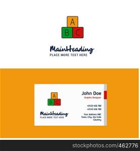 Flat Alphabets blocks Logo and Visiting Card Template. Busienss Concept Logo Design