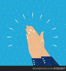 Flat. Applause. Hands clapping. Vector Illustration. EPS10