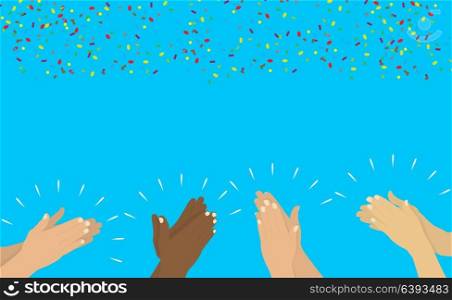 Flat. Applause. Hands clapping. Vector Illustration. EPS10. Flat. Applause. Hands clapping. Vector Illustration.
