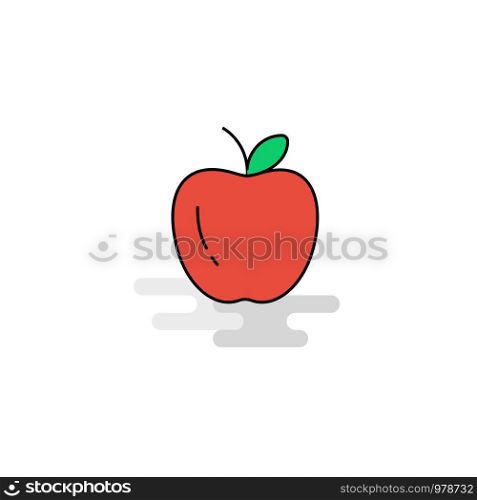 Flat Apple Icon. Vector