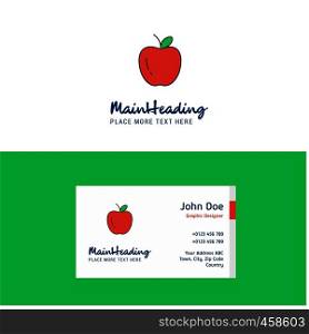 Flat Apple Logo and Visiting Card Template. Busienss Concept Logo Design