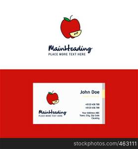Flat Apple Logo and Visiting Card Template. Busienss Concept Logo Design
