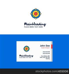 Flat Atoms Logo and Visiting Card Template. Busienss Concept Logo Design