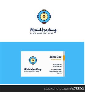 Flat Atoms Logo and Visiting Card Template. Busienss Concept Logo Design