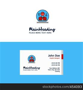 Flat Avatar Logo and Visiting Card Template. Busienss Concept Logo Design