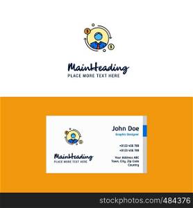 Flat Avatar Logo and Visiting Card Template. Busienss Concept Logo Design