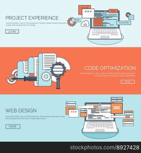 Flat background coding vector image