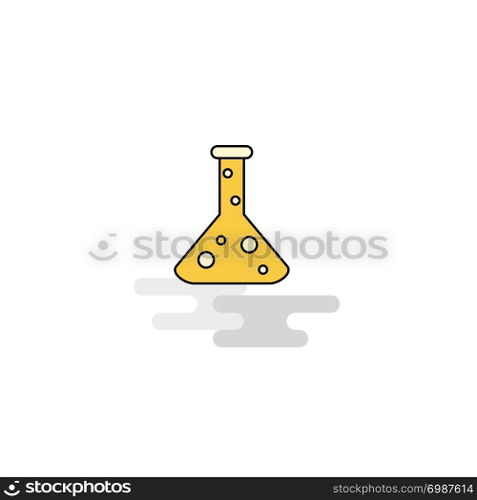 Flat Beaker Icon. Vector