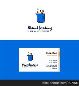 Flat Beaker Logo and Visiting Card Template. Busienss Concept Logo Design