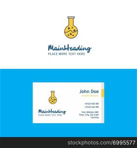 Flat Beaker Logo and Visiting Card Template. Busienss Concept Logo Design