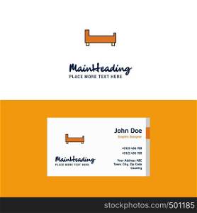 Flat Bed Logo and Visiting Card Template. Busienss Concept Logo Design