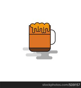 Flat Beer Icon. Vector