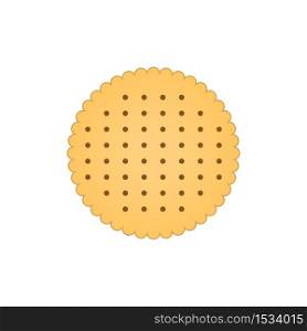 Flat biscuit icon isolated on white background. Vector illustration