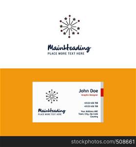 Flat Blast Logo and Visiting Card Template. Busienss Concept Logo Design