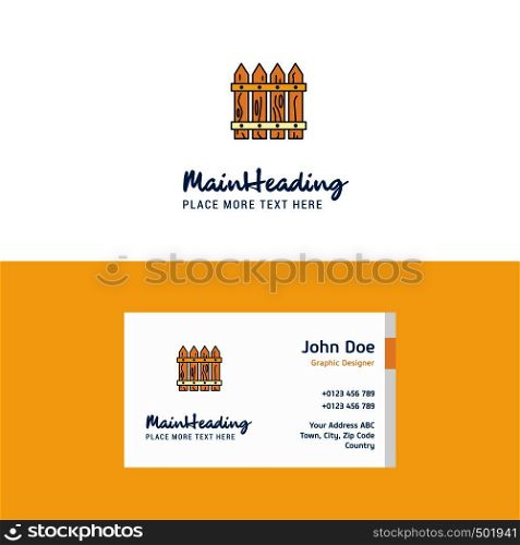 Flat Boundary Logo and Visiting Card Template. Busienss Concept Logo Design