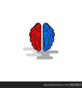 Flat Brain Icon. Vector
