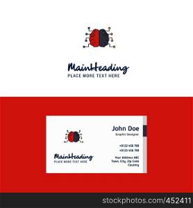 Flat Brain Logo and Visiting Card Template. Busienss Concept Logo Design