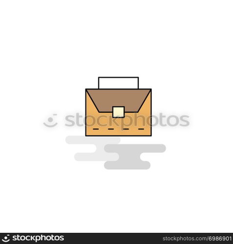 Flat Breifcase Icon. Vector