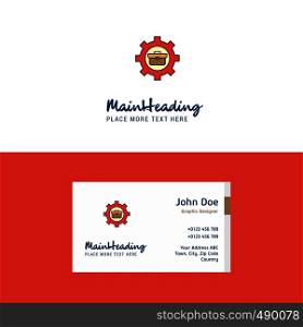 Flat Breifcase setting Logo and Visiting Card Template. Busienss Concept Logo Design