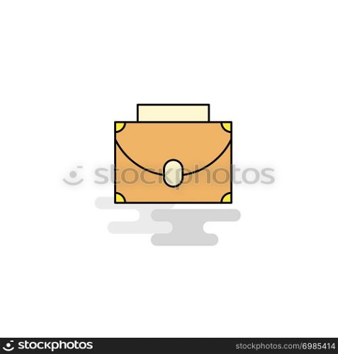 Flat Briefcase Icon. Vector