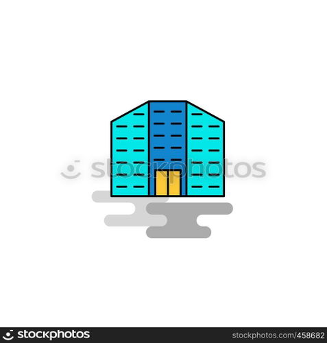 Flat Building Icon. Vector