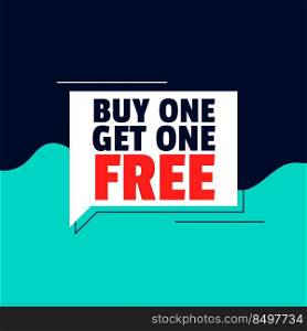 flat buy one get one free banner design