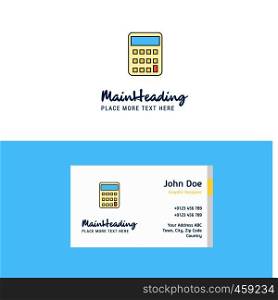 Flat Calculator Logo and Visiting Card Template. Busienss Concept Logo Design