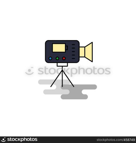 Flat Camcoder Icon. Vector
