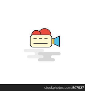 Flat Camcoder Icon. Vector