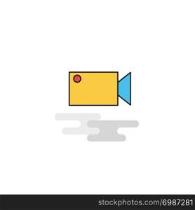 Flat Camcoder Icon. Vector