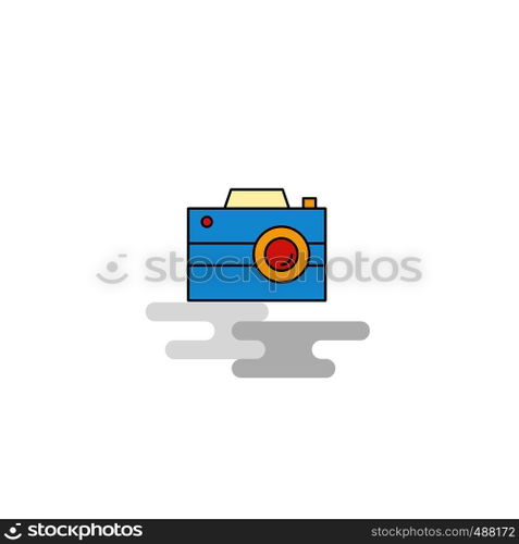 Flat Camera Icon. Vector