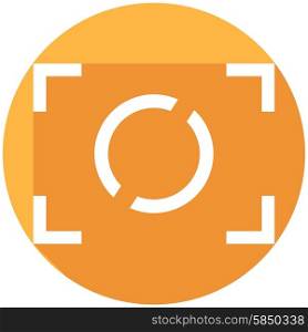 Flat camera icon with long shadow