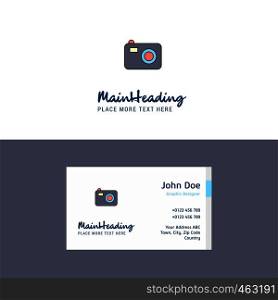 Flat Camera Logo and Visiting Card Template. Busienss Concept Logo Design