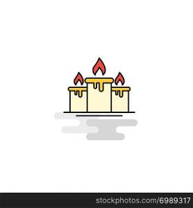 Flat Candle Icon. Vector