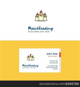 Flat Candle Logo and Visiting Card Template. Busienss Concept Logo Design