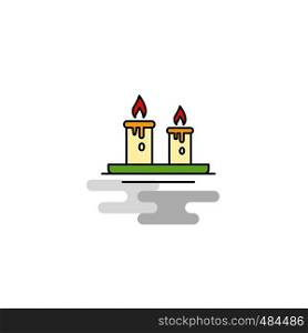 Flat Candles Icon. Vector