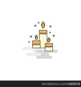 Flat Candles Icon. Vector